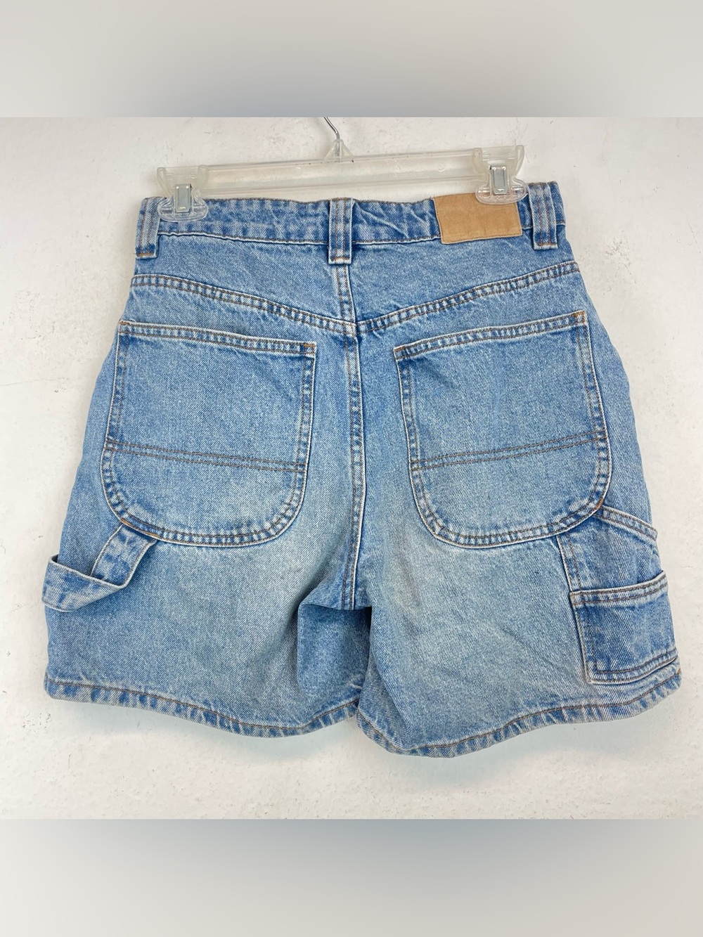 High-Rise Light Blue Denim Utility Shorts Cotton-On Size 4